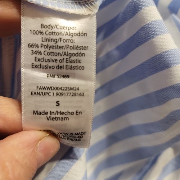 NWT WOMENS NAUTICAL COTTON POCKET STRETCH ADJUSTABLE STRAP DRESS SMALL - Picture 10 of 12